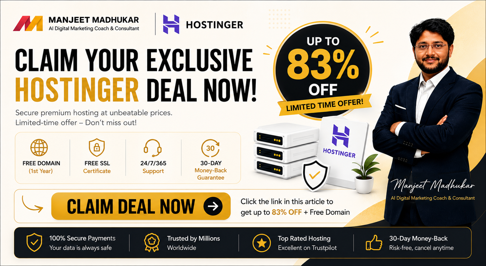 Hostinger Hosting & Domain Coupon Codes (83% OFF) | 2026 – Verified Deals & Promo Codes 5 Hostinger Coupon Code For Hosting