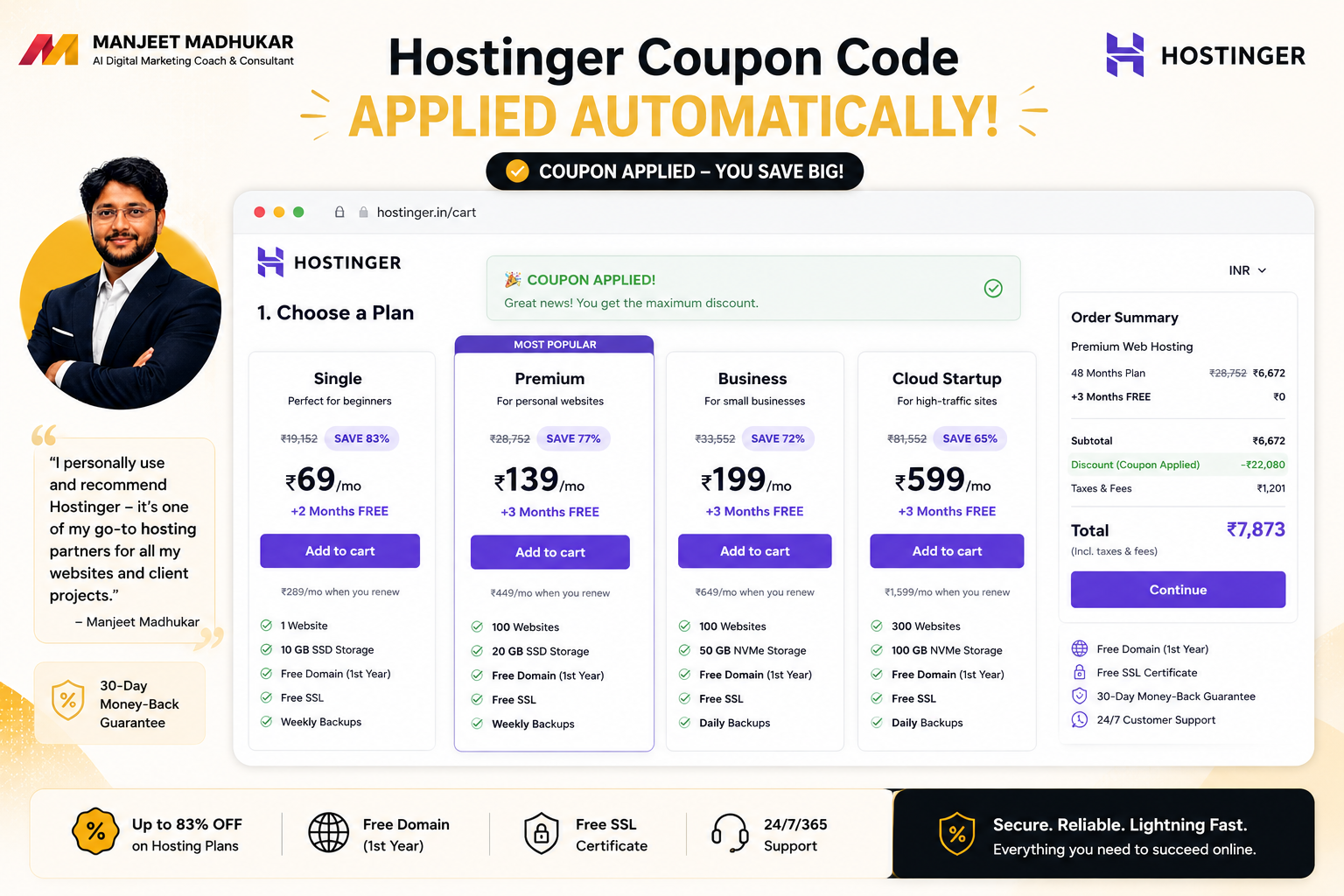 Hostinger Hosting & Domain Coupon Codes (83% OFF) | 2026 – Verified Deals & Promo Codes 2 Hostinger Coupon Code For Hosting